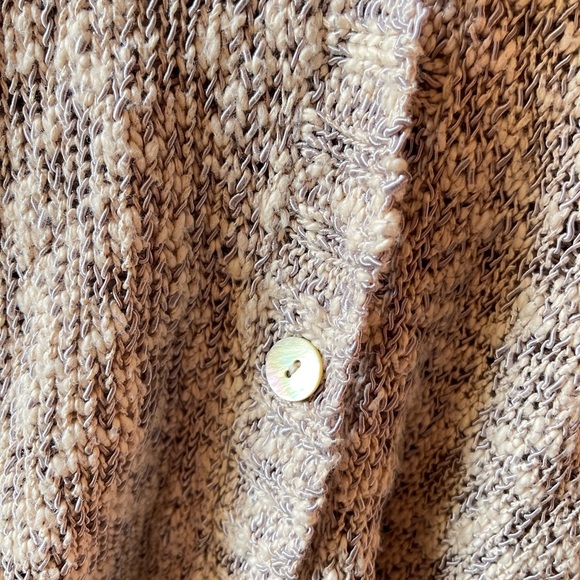 EILEEN FISHER linen cardigan neutral casual sweater - Picture 5 of 6